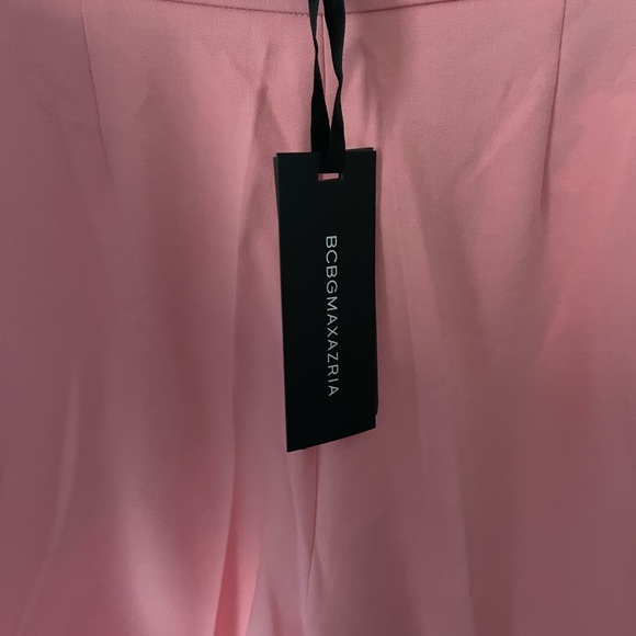 NWT - BCBGMAXAZRIA - VALENTINA FLARED PANT - PINK/SALMON ROSE - SIZE 6 - Picture 6 of 7